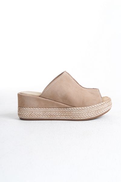 Elile Shoes Παντόφλες με τακούνι με μαλακή σόλα από γνήσιο δέρμα