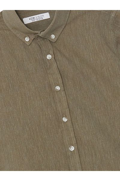 LC Waikiki White Linen Blend Boy's Shirt