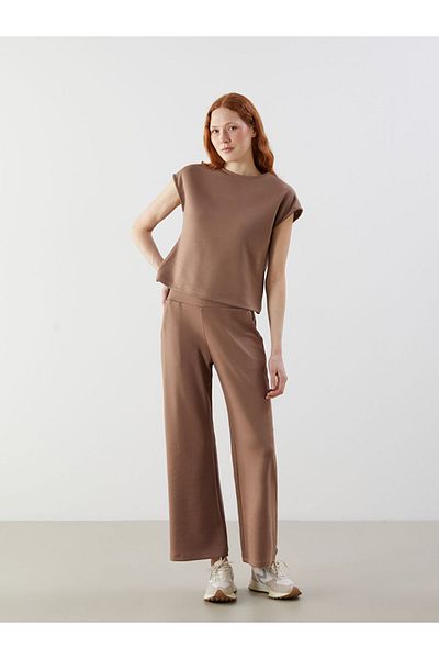 LC Waikiki Natuvera Brown Crew Neck Women's T-Shirt