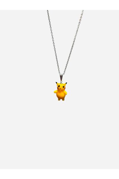 nazarboncuğu pikachu cam gümüş kaplama kolye