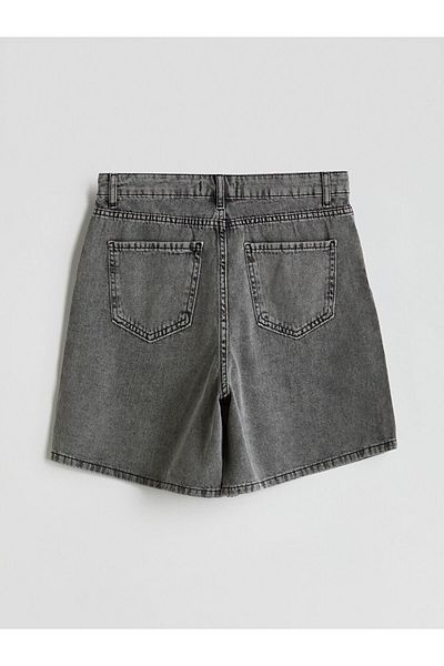 LC Waikiki Natuvera Black Standard Fit Women's Jean Shorts