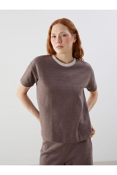 LC Waikiki Lcw Vision Brown Crew Neck Women's Knitwear Sweater