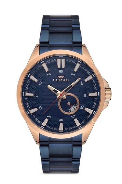 FERRO Navy Blue Steel Cord Men's Wristwatch F11208A-T