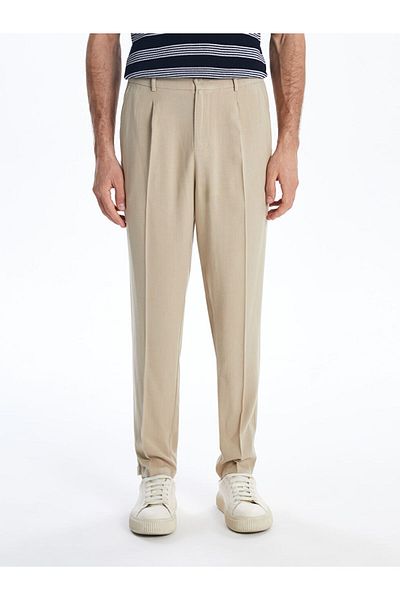 LC Waikiki Ανδρικό παντελόνι Chino LCWAIKIKI Classic Standard Fit Λινό Μικτό