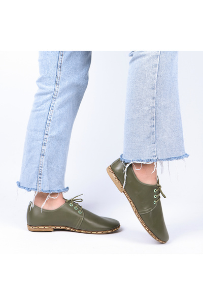 Karays Deri El Yapımı Hakiki Bağcıklı Yemeni