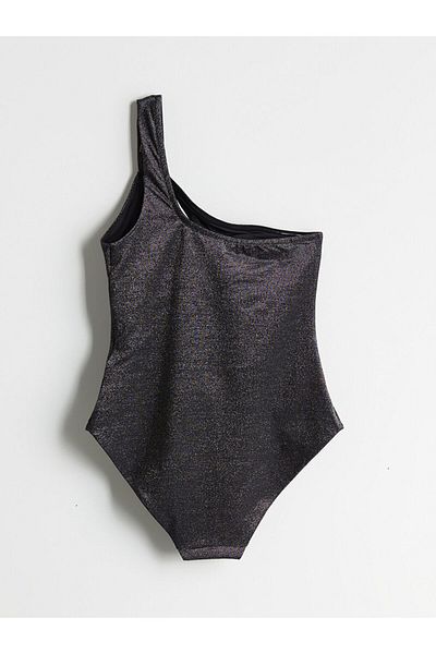 LC Waikiki Mixed One Shoulder Shiny Look Women's Swimsuit