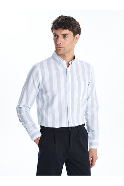 LC Waikiki Regular Fit Long Sleeve Striped Men's Shirt