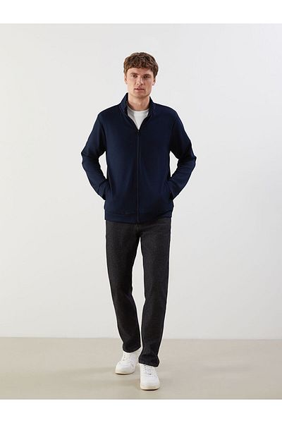LC Waikiki High Collar Long Sleeve Men's Zipper Sweatshirt