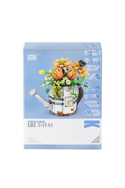 Depomiks Avm 973 Pieces Flower Arrangement in Watering Can Block Toy