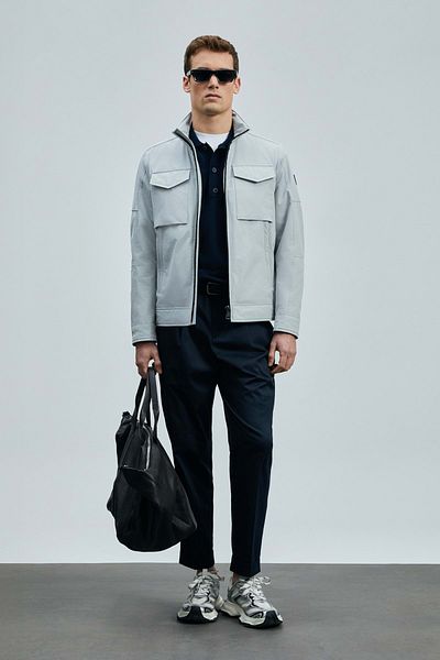 Lufian Ανδρικό παλτό Grey Seasonal Scott 111120066
