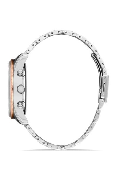 FERRO Men's Wrist Watch - Rose and Silver Steel Band Fm31920A-E