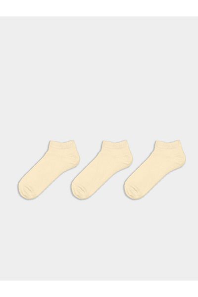 LC Waikiki Lcw Eco Ecru Men's Booties Socks 3-Pack