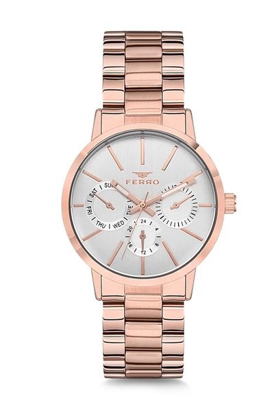 FERRO Rose Steel Cord Women Wrist Watch F21072A-C