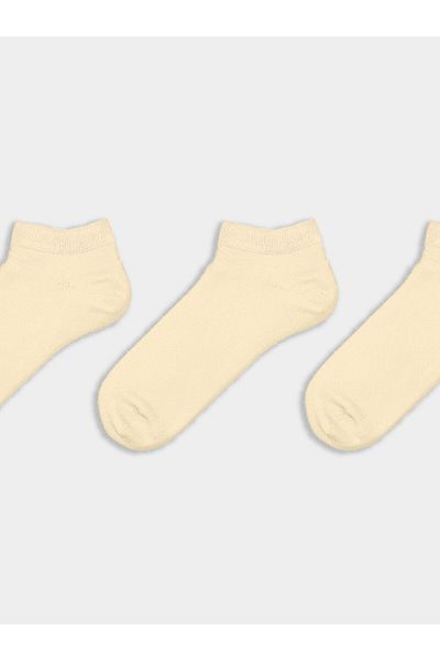 LC Waikiki Lcw Eco Ecru Men's Booties Socks 3-Pack