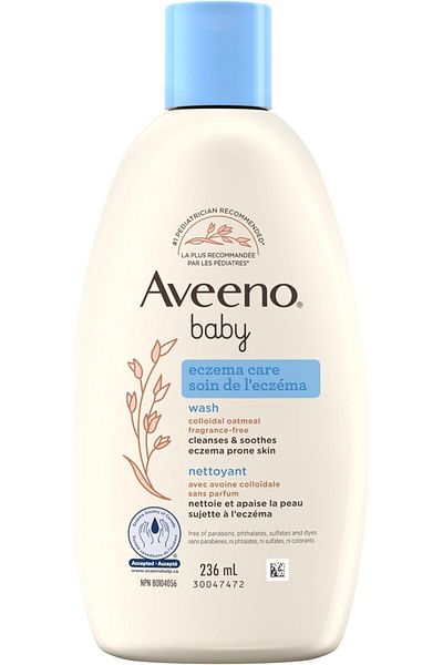 AVEENO غسول بيبي كير - شامبو وغسول للجسم للعناية بالأكزيما، 236 مل