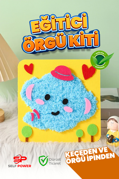Felt Felt Creative Crafts Starter Set Cute Animal Sewing and Knitting Set, Crafts