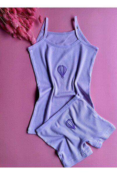 VicTroy Girls' 4 Pieces, Your Most Valuable Modal Fabric Embroidered Undershirt and Shorts Set