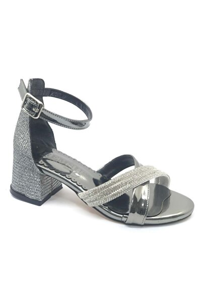 KOCAMANLAR Rochie de seara pentru fete Pantofi cu toc de piatra - Platina