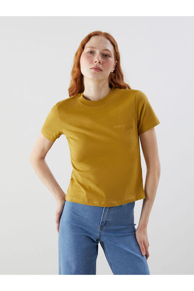 LC Waikiki Selections I Zero Roba Collar Embroidered Women's T-Shirt from Fre...