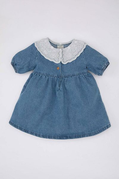 DeFacto Baby Mädchen Kurzarm Jean Kleid C3577a524sm