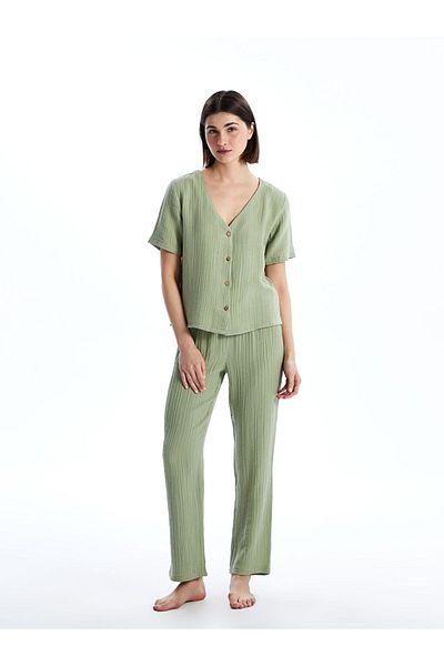 LC Waikiki New Season V-Neck Women's Pajama Set - S5Ep74Z8
