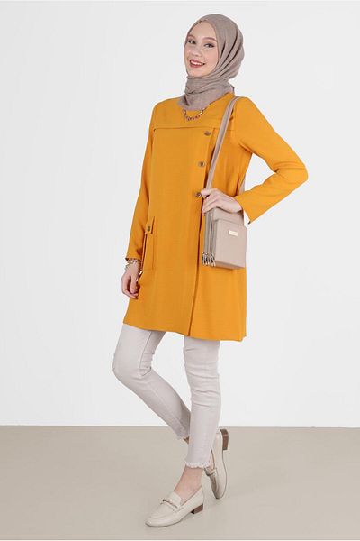 Alvina BUTTON DETAILED POCKET TUNIC 42503