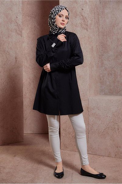 Alvina GIRLING DETAILED SATIN TUNIC 44466