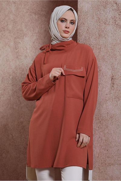 Alvina LAPEL TIE TUNIC 44438
