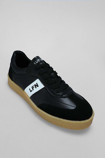 Lufian 112230208 Мъжки кожени обувки Jonat Sneaker, черни