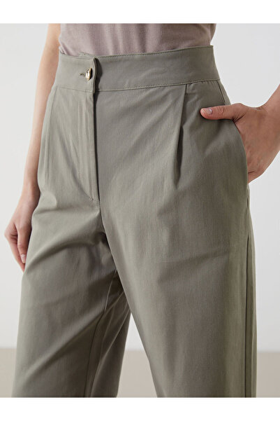 LC Waikiki LCW Modest Haki Loose Fit Kadın Pantolon