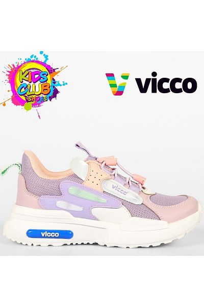 Vicco Cecelia Smart Rubber Laces Orthopedic Children's Sports Shoes Lilac
