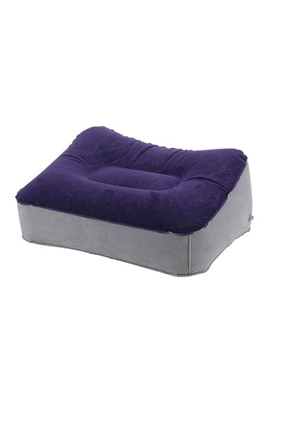 Choice Blue-Grey Inflatable Soft Footrest Pillow PVC Inflatable Foot Rest Pillow Cushion Air Travel Office