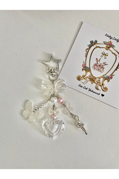 Pinky Lady Yıldız klipsli kelebek balerin çanta aksesuarı