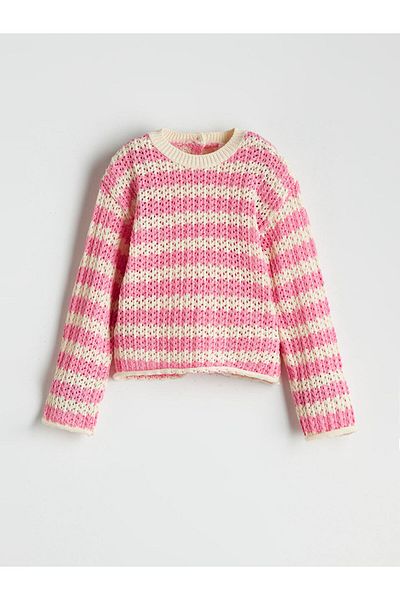 LC Waikiki Lcw Kids Pink Crew Neck Girls Knitwear Sweater