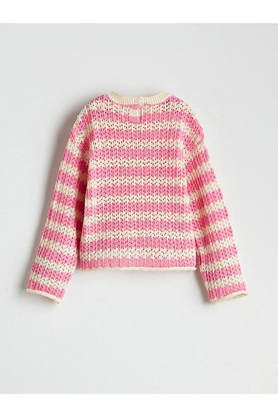 LC Waikiki Lcw Kids Pink Crew Neck Girls Knitwear Sweater