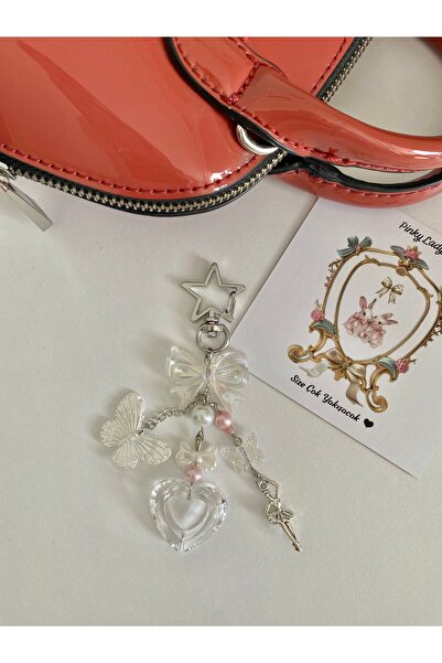 Pinky Lady Yıldız klipsli kelebek balerin çanta aksesuarı