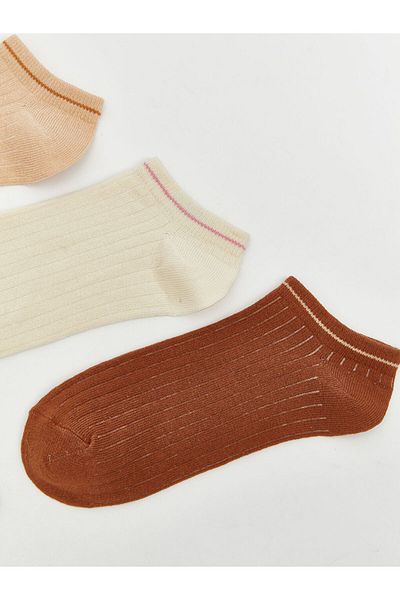 LC Waikiki Lcw Kids Beige Girls Booties Socks 5-Pack