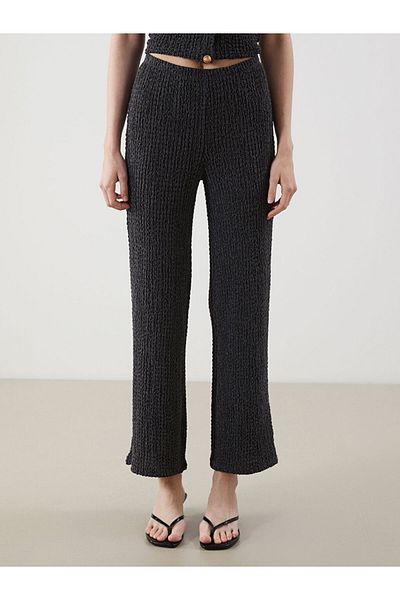 LC Waikiki Pantaloni de damă LCWAIKIKI Classic Black cu talie elastică