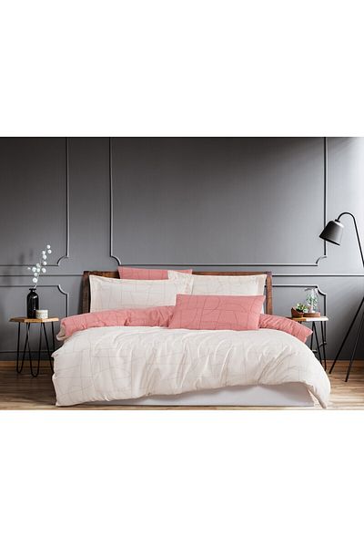 Class Home Collection Double Linen Set Class Home Collection 100% Satin Cotton 210TC 6 Pieces Duvet Cover 200x220cm Nordic
