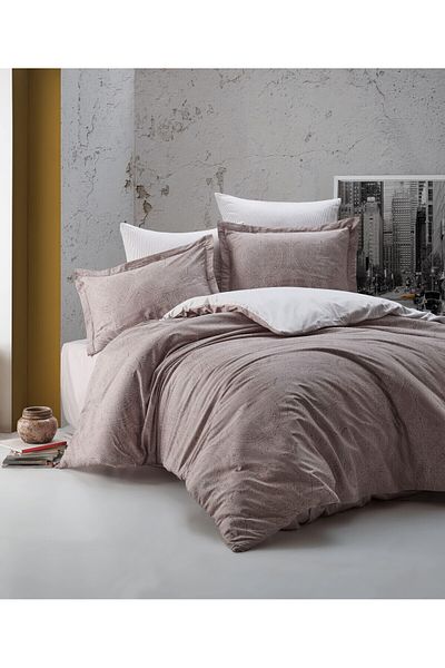 Class Home Collection Double Linen Set Class Home Collection 100% Satin Cotton, 210TC 6 Pieces Duvet Cover 200x220 Jaquard