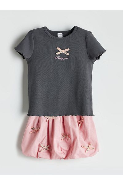 LC Waikiki Lcw Ribbon Detail Girls' Blouse and Shorts 2 Pcs