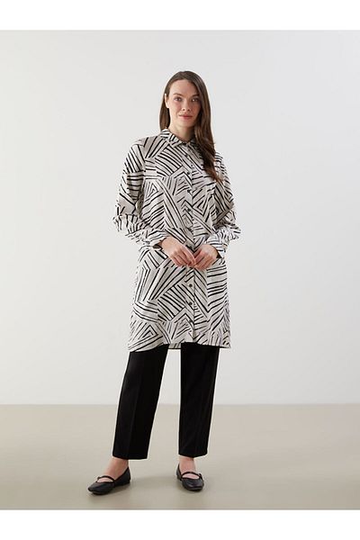 LC Waikiki New Season Patterned Women's Shirt Tunic - S5Mo10Z8