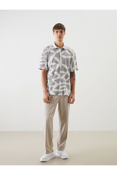 LC Waikiki Lcw Vision Regular Fit Short Sleeve Patterned Men's Shirt
