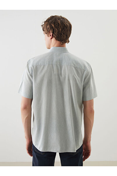 LC Waikiki Ανδρικό πουκάμισο LCW Vision Regular Fit με κοντό μανίκι λινό μείγμα