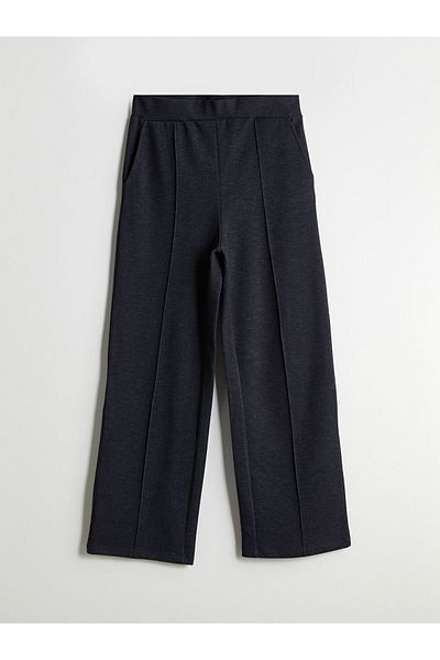LC Waikiki Lcw Modest Anthracite Women's Elastic Waist Trousers