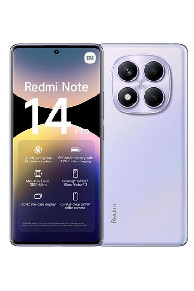 Xiaomi Telefon Mobil Xiaomi Redmi Note 14 Pro 4G, AMOLED 6.67", 8GB RAM, 256GB, Triple Camera, Violet