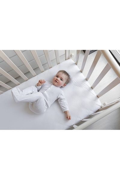 Kotonia Home Baby Crib Cover, Waterproof, Mattress Size 60x120 15 Cm, ​​White