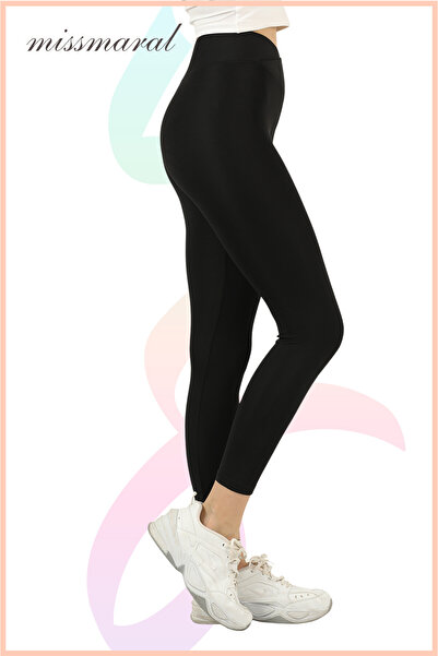 missmaral Γυναικείο Μαύρο Σταυρό Ζώνη Λεπτομερές Κολάν Ψηλόμεσο Μήκος Αστραγάλου Cross Waist 11011