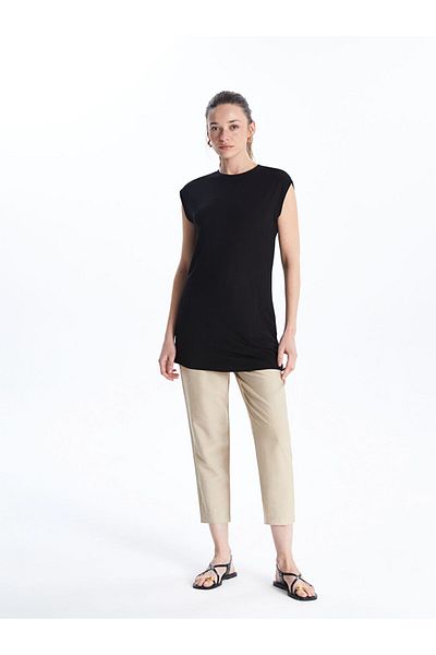 LC Waikiki Tricou de damă LCWAIKIKI Classic Black Crew Deck