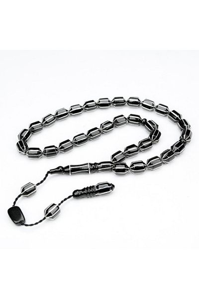 Skygo Oltu Stone Shaved Cut Watermelon Embroidered Rosary